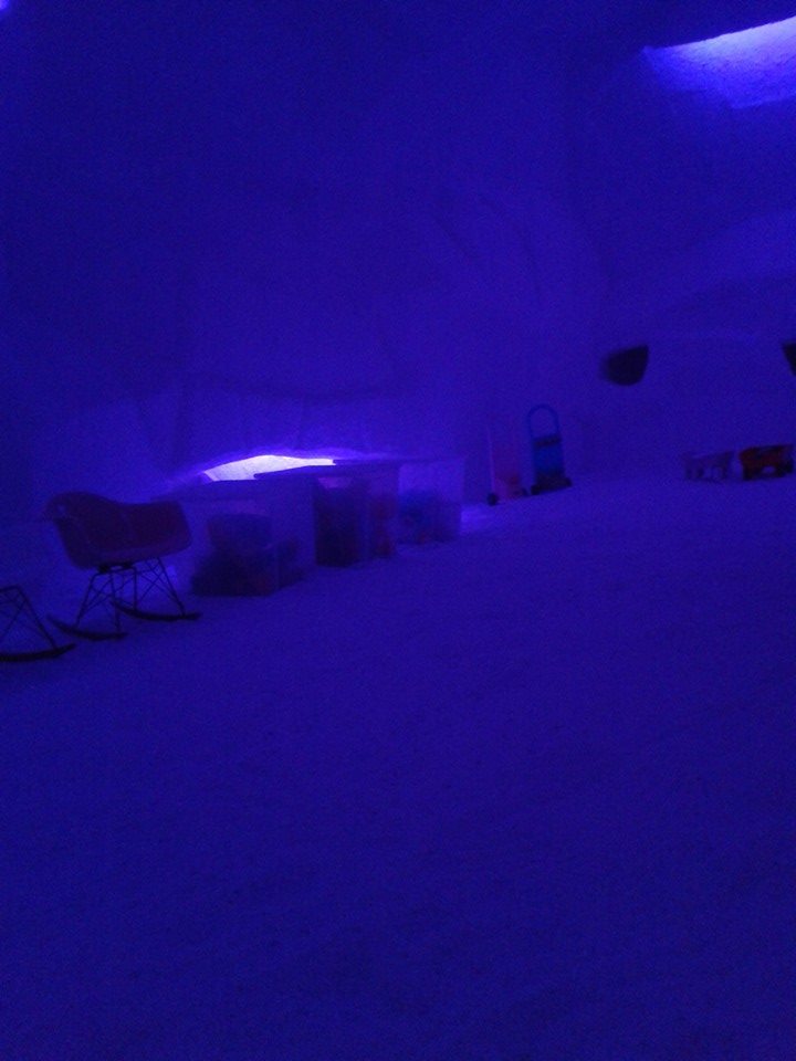 Salt cave halotherapy room