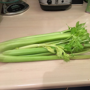 organic celery bunch for soup