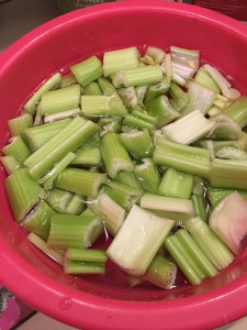chopped celery and onion