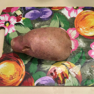 chopped potato for soup