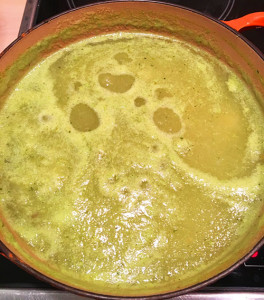 celery soup ready to serve