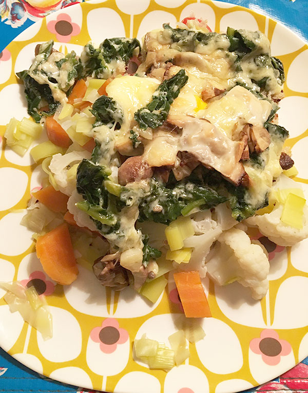 plant based meals gut health egg florentine quinoa